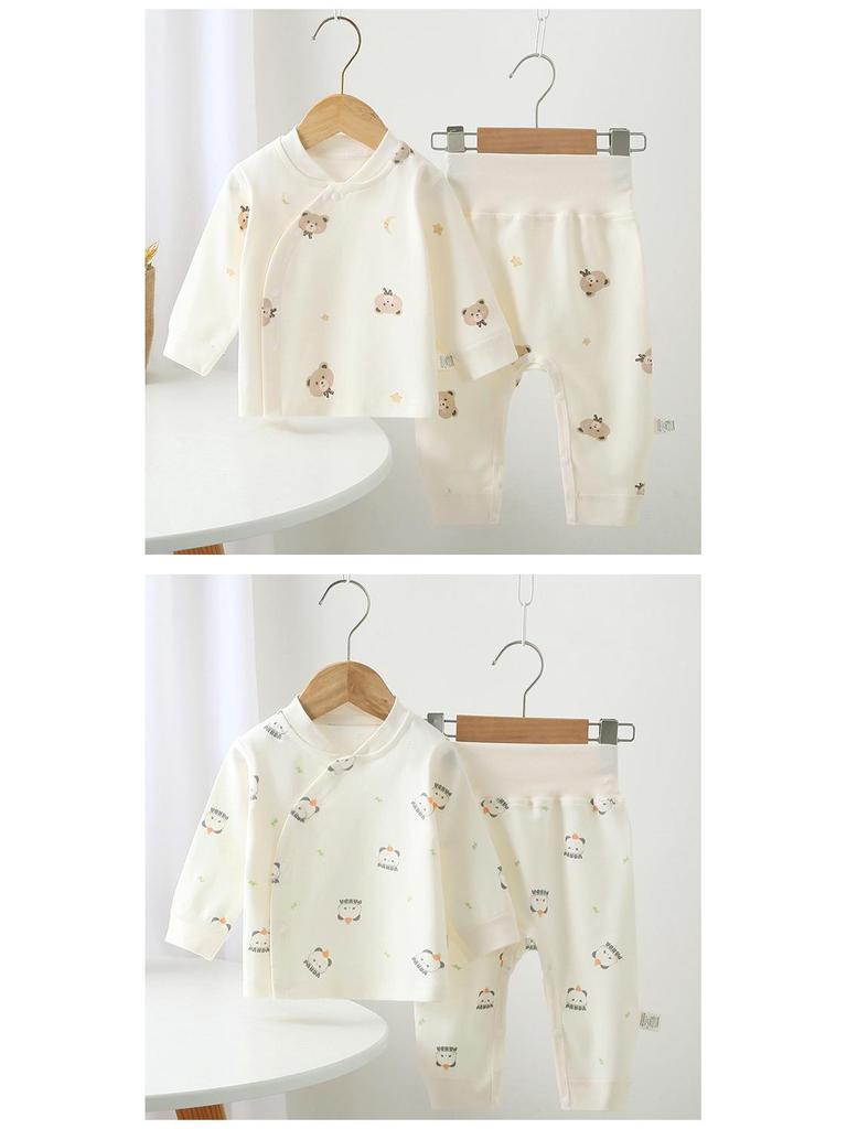 Neugeborenen Reiner Baumwolle Herbst & Frühling Hochtailliert Bauchschutz Outfit