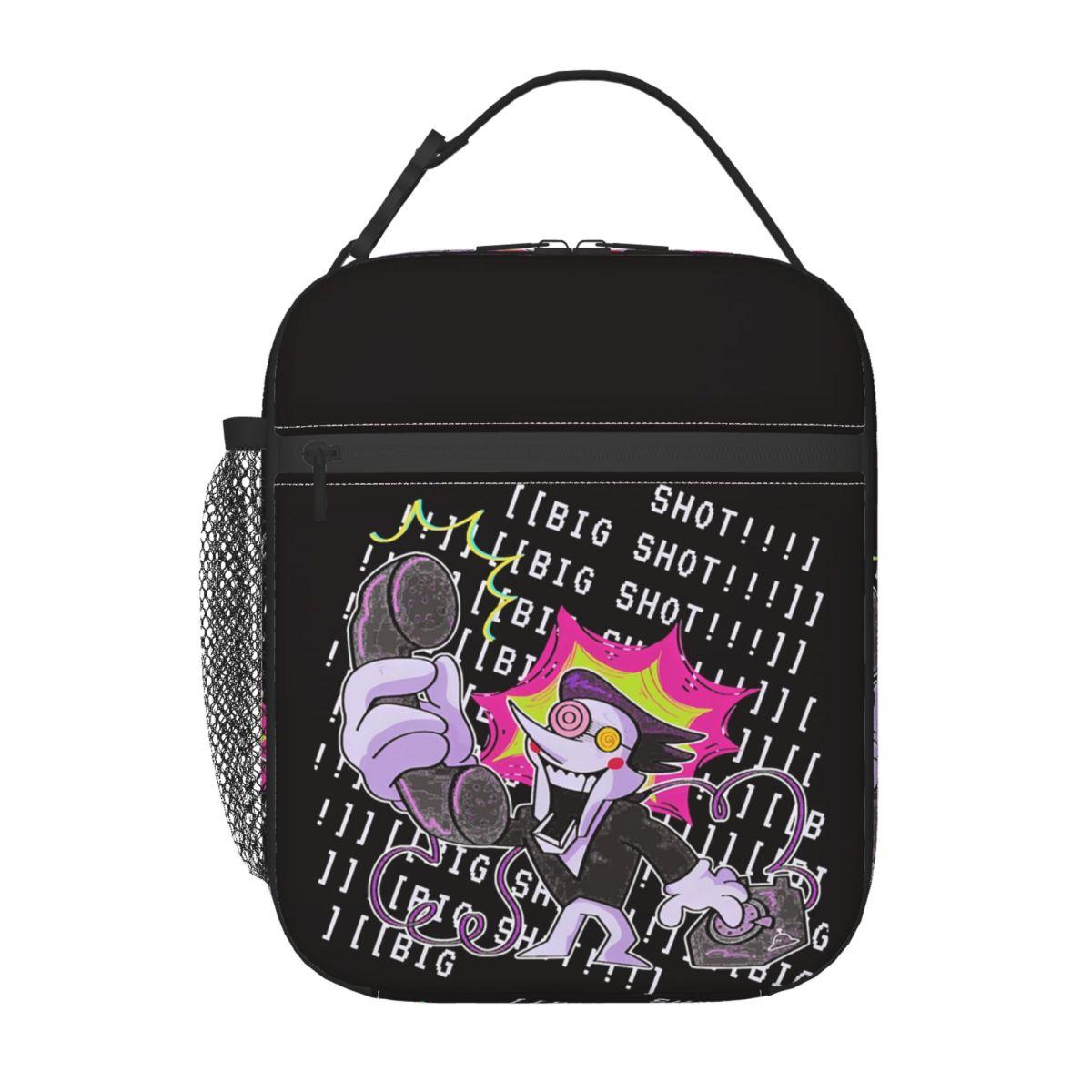Spamton Deltarune Big Shot Geïsoleerde Lunchtas voor Vrouwen Kinderen Lekvrije Voedseldozen Thermische Lunchbox Tote One Size black