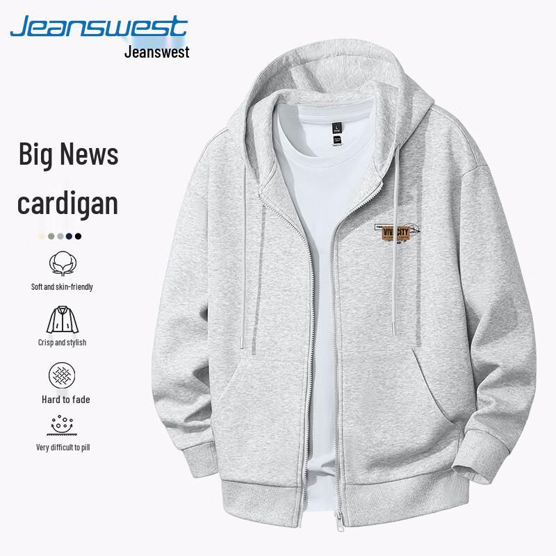 

Jeanswest Men s 2025 American Retro Heavyweight Hooded Sweatshirt 2XL