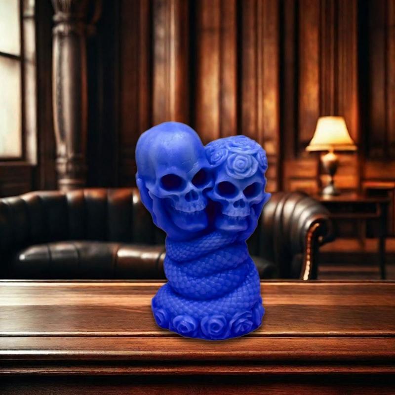 Skull Rose Snake Silicone Candle Molds For Making Candle Soap Chocolate Halloween Home Decoration Epoxy Resin Project