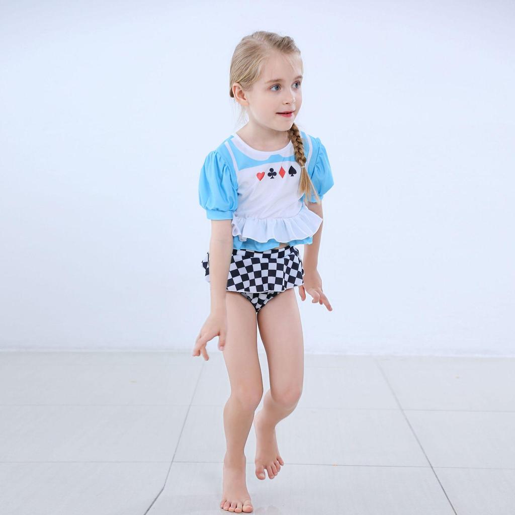 2026 Girls' Disney Princess One-Piece Swimsuit: Cinderella, Snow White & Rapunzel Design