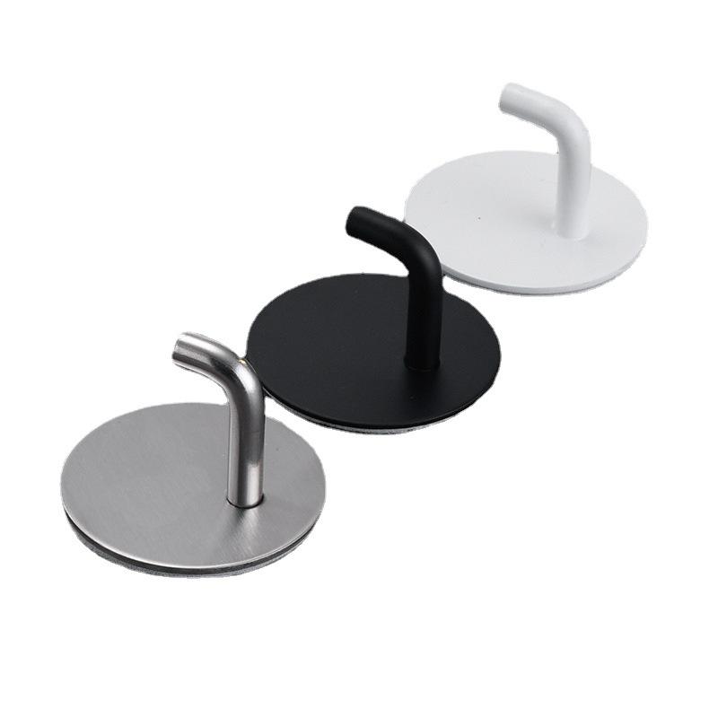 No-Drill 304 Stainless Steel Adhesive Coat Hook for Door - Damage-Free