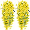 1/2Pc 75cm White Artificial Morning Glory Wall Hanging Faux Violet Plants Hanging Flowers Vines for Home Garden Wedding Decor