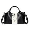 Ladies' Single-shoulder Crossbody Bag, Large-capacity Hand-held Women's Bag, Urban Simple Soft Leather Mom's Big Bag