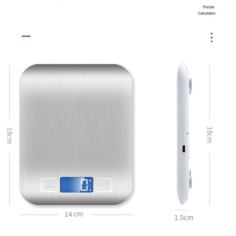 10KG/5KG Kuchyňské váhy Nerezová váha pro potraviny Dietní odměřování Přesné elektronické váhy Nástroje na pečení