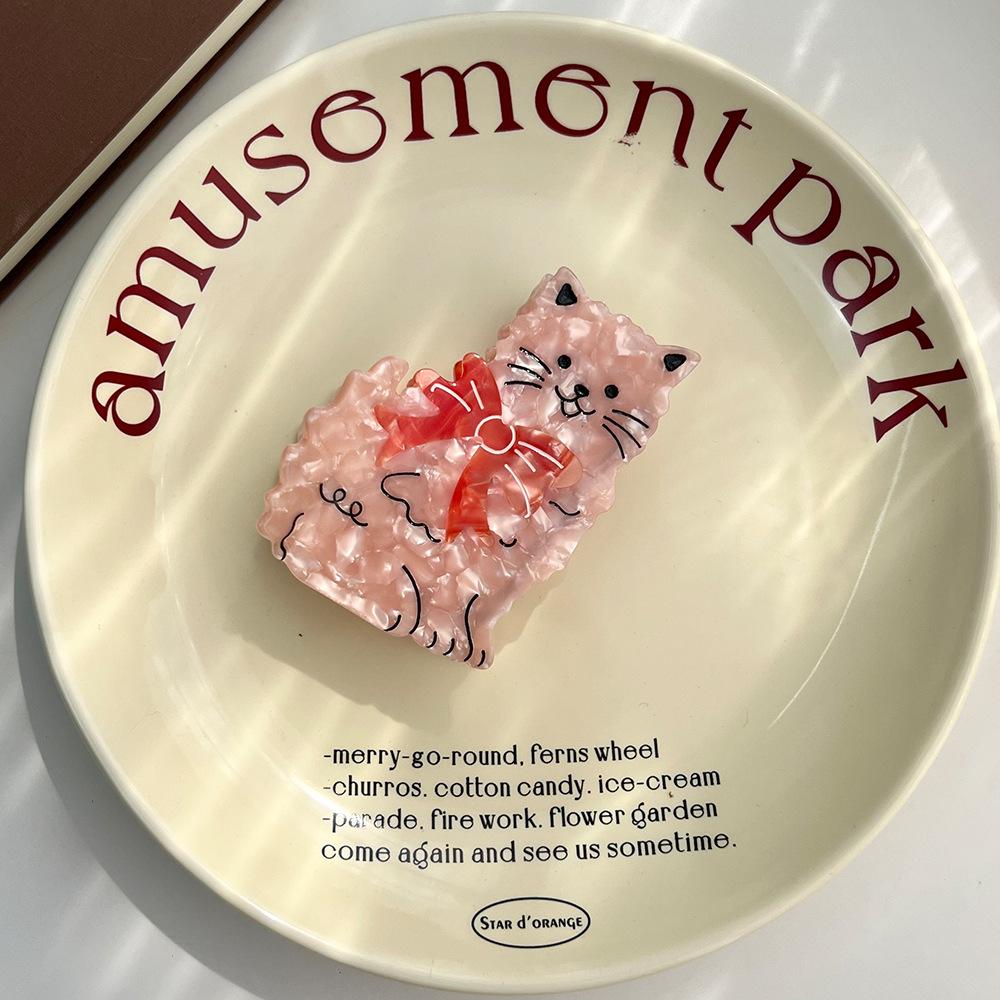 1pc New bow, cat scratch clip, cute and sweet shark clip, back of the head, ponytail clip, dished hair clip, hair accessory