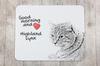 Highland Lynx - Art-Dog markasından baskılı mouse pad, kişiselleştirilmiş kedi pedi, ofis çalışanı için benzersiz bir alet