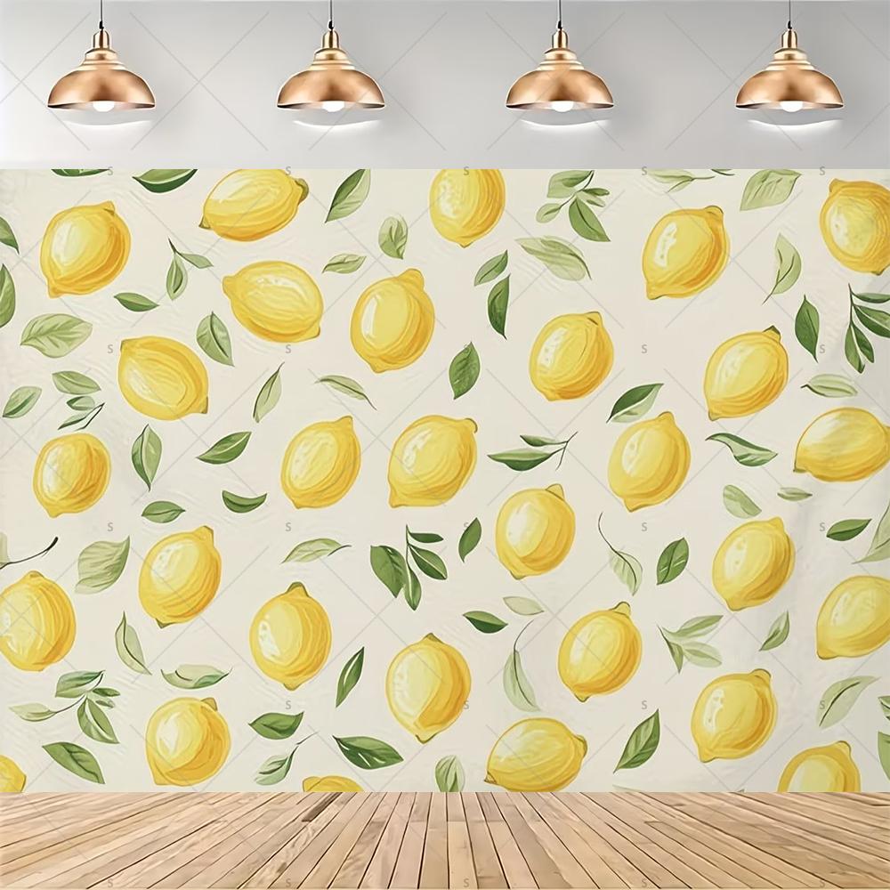Lemon Pattern Backdrop Birthday Party Decoration Background Mediterranean Scenery Photography Backdrop Banner Supplies Props1726