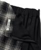 Cotton Bell Check Overlap Skirt - Black Check