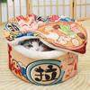 Cute Instant Noodle Shaped Cat Nest, Winter Warm and Cozy Cat Bed