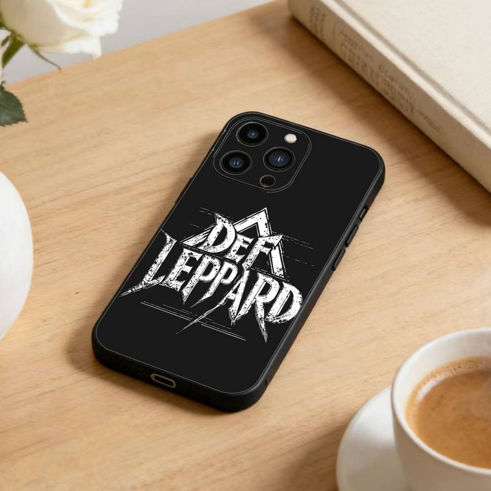 Hot Rock Band D-Def Leppard  Phone Case For iPhone 17 16 15 14 13 12 Max Plus Silicone Black Cover