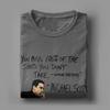 Michael Scott Citat The Office T-shirt för Män Ren Bomull Rolig T-shirt Rund Hals TV-program T-shirts Kortärmade Toppar Grafisk