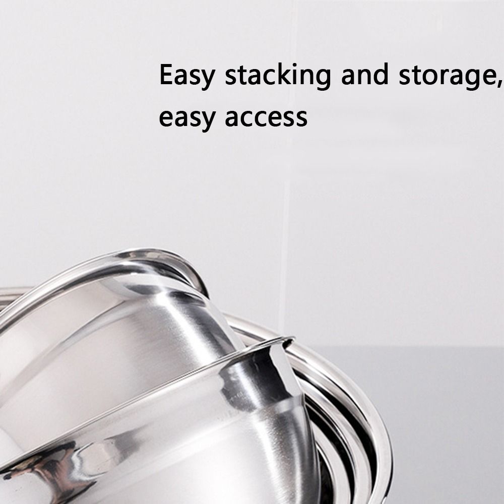 Prepping Mixing Bowls with Lids Stainless Steel Egg Whisking Pan Salad Bowl Set  Kitchen