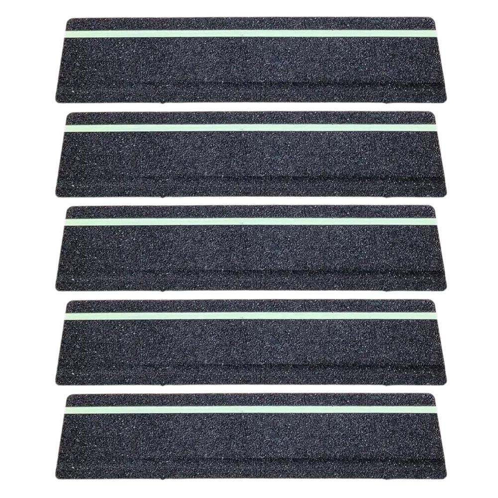 Non Slip Waterproof Grip Tape with Glow in the Dark Feature 5pcs Safety Strips for Stairs Ramps Decks and More