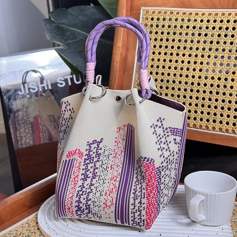 2025 Niedliche Tier Strickhandtasche - Damen Tragetasche mit großem Fassungsvermögen für Arbeit & Ausflüge