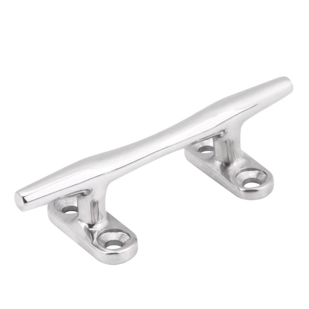 Rope Cleat 4Inch Boat Cleat 316 Stainless Steel Heavy Duty Marine Cleat Hollow Base Cleat Dock Use