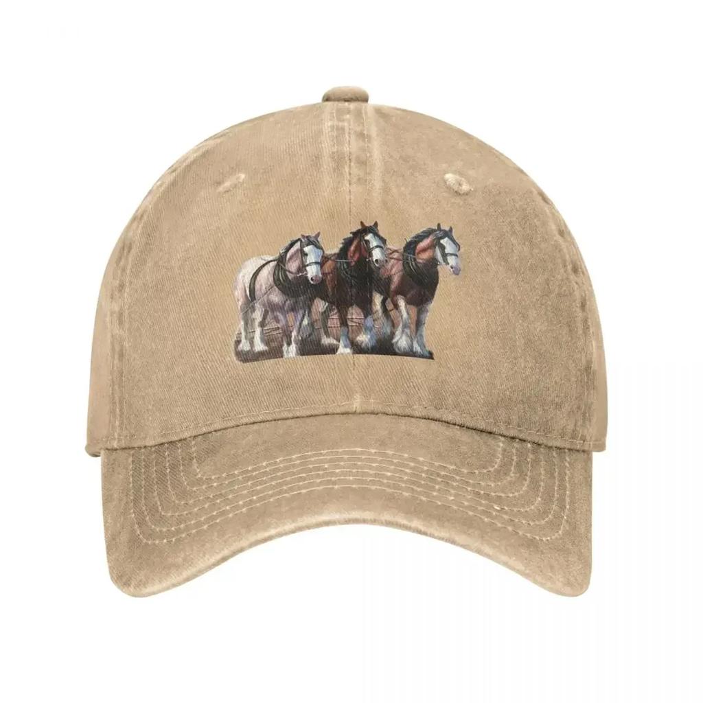 Clydesdale Horses Baseball Cap Derby Hat Foam Party Hat Golf Hat Unisex Hard Womens Beach Unisexs