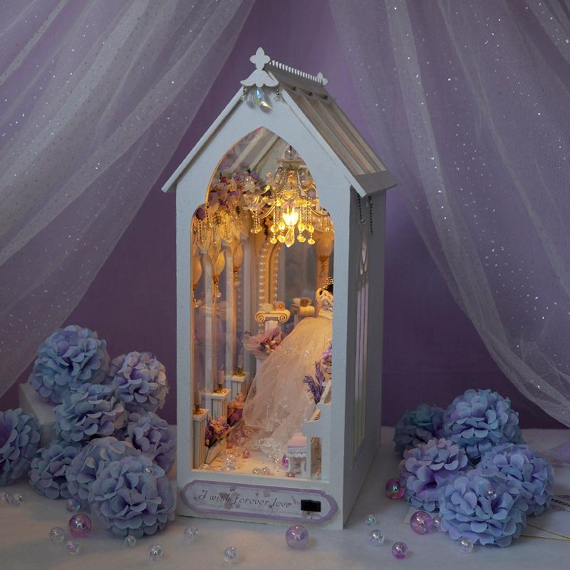 Tianyu TC21 Eternal Fragrance DIY Miniature House Bookend - Creative Handmade Assembly Model for Qixi Birthday Gift