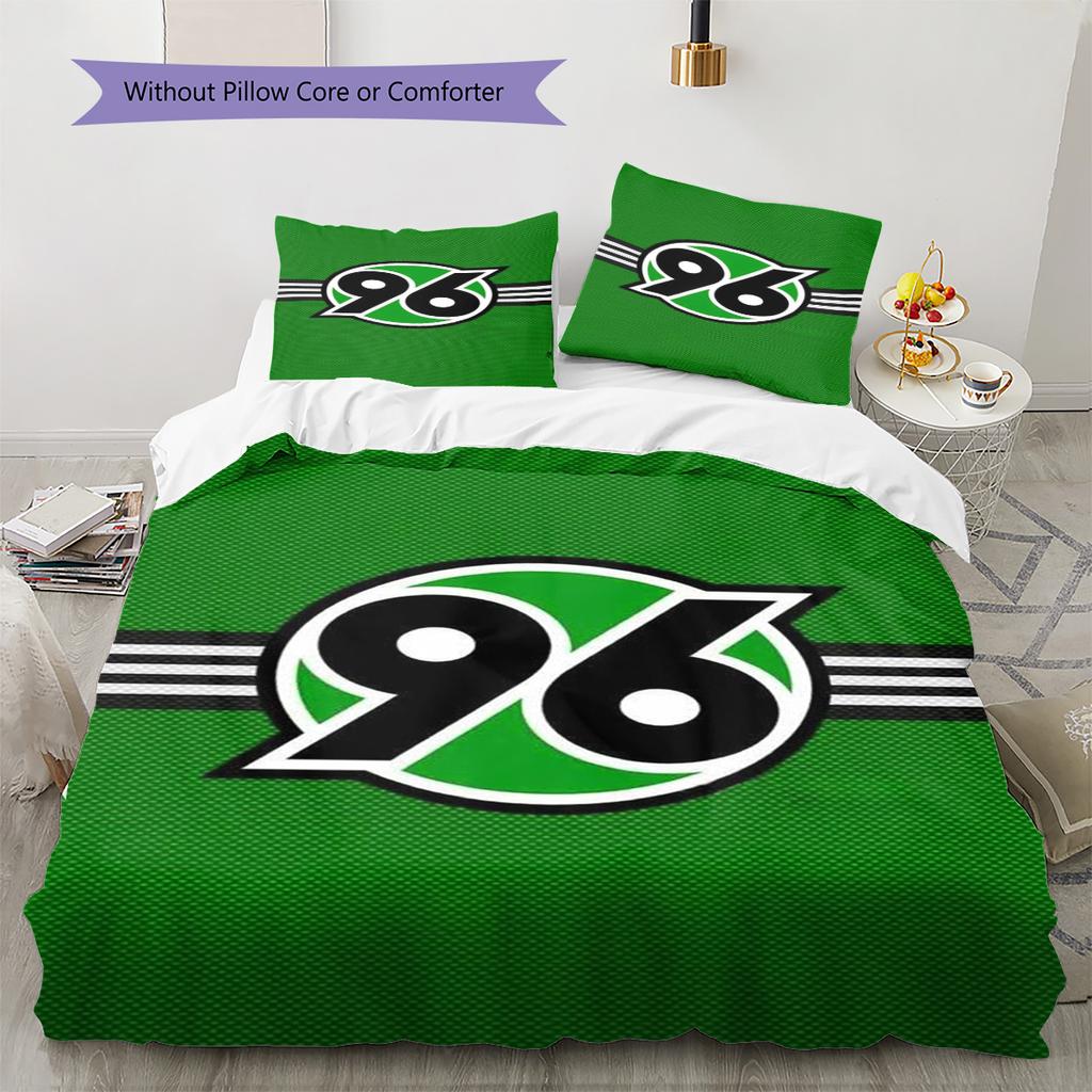 Hannover 96 Pattern Bedding Set Quilt Cover Pillowcase Home Decor Gift (1 * duvet cover + 2 * pillowcase, without core)