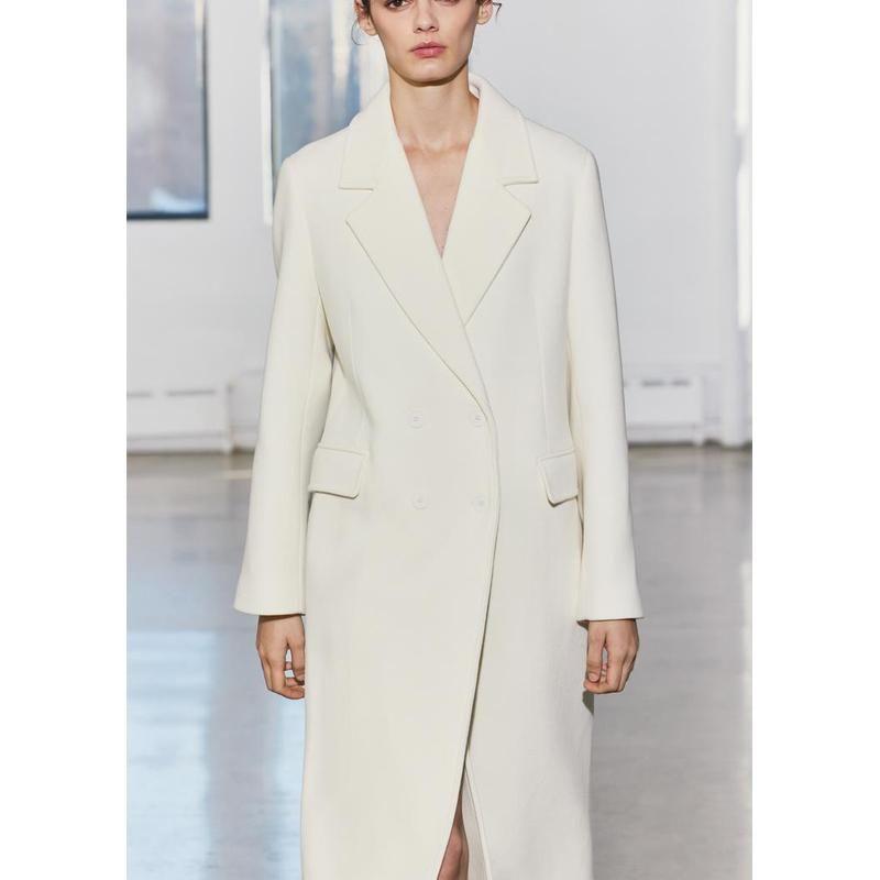 Fall and Winter New Women's Clothing French Lapel Long Sleeves Mid-Length Coat Outwear 9047632 9231756