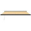 Auvent rétractable jaune et blanc - VIDAXL - 4,5x3 m - Tissu polyester et aluminium