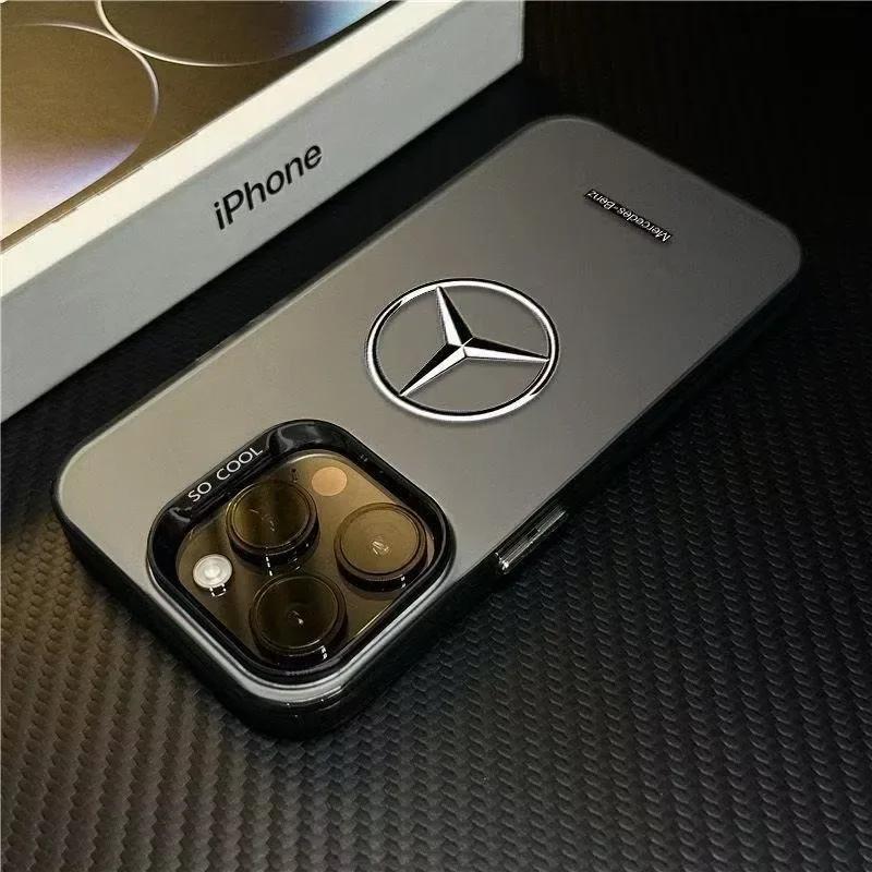 Samolepka na auto 2026 Horké Pro Benz Matný Průhledný Akryl Logo Mercedes Benz Pouzdro na Telefon pro iPhone 16 Pro 11 12 Mini 13 14 Pro 15