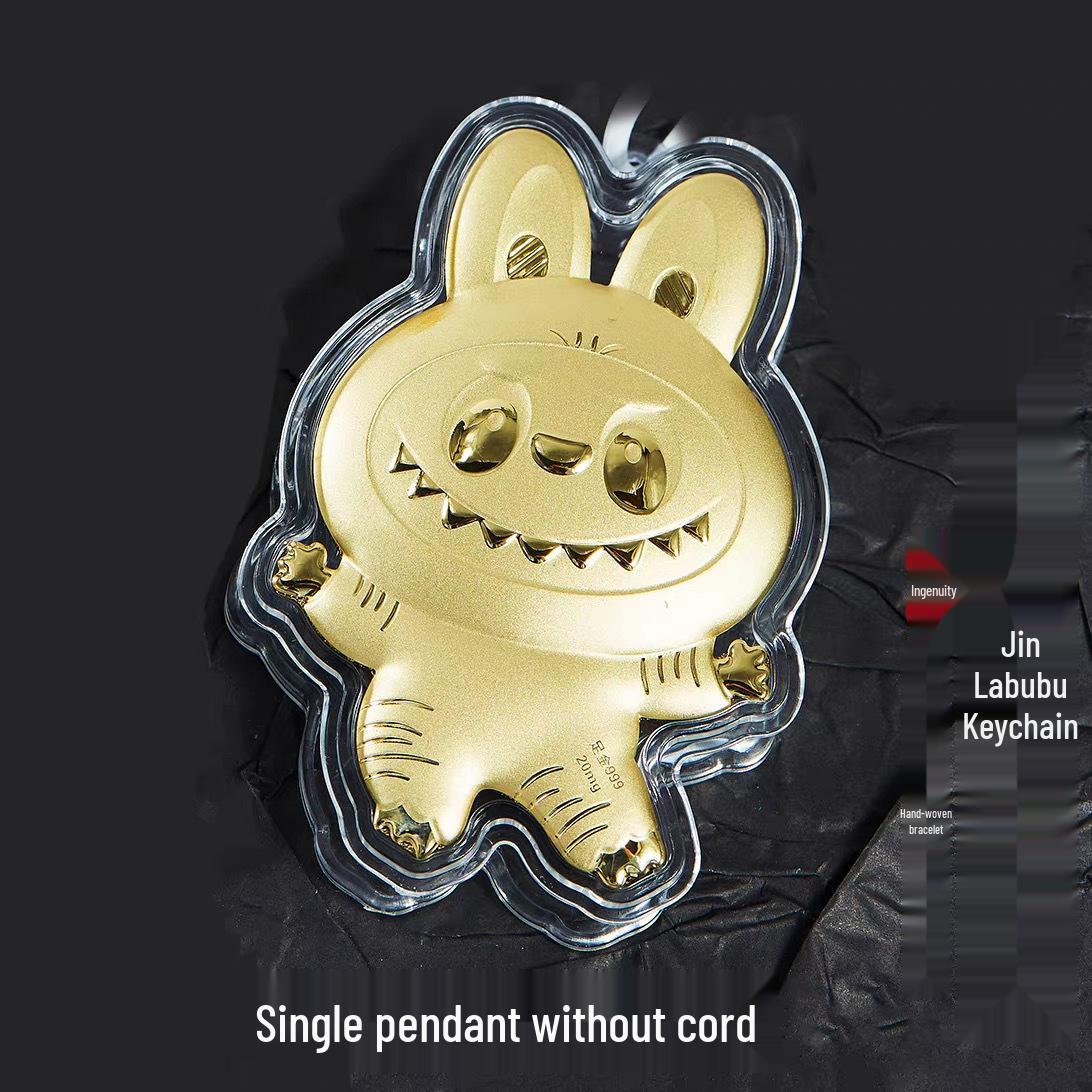 

Doraemon 999 Pure Gold Charm: Mobile Phone Chain & Crayon Shin-chan Keyring Pendant Gold Foil