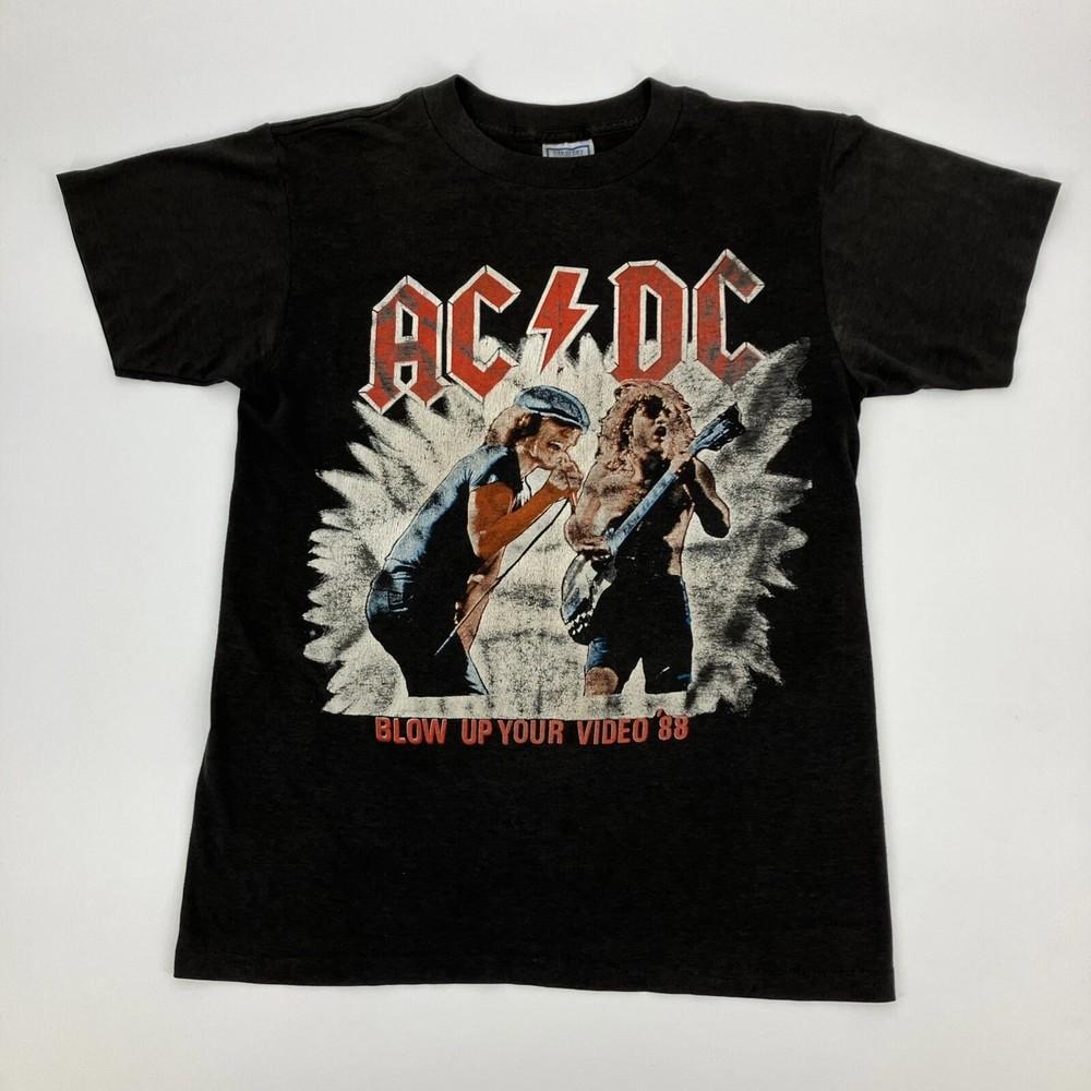 Винтажная футболка AC/DC Blow Up Your Video 1988 Tour Репринт Двусторонняя S–4XL Унисекс S