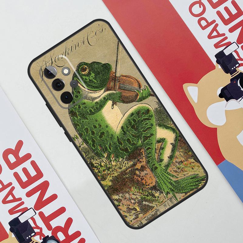 Vintage Retro Frog Mushrooms Case For Samsung Galaxy A36 A35 A55 A06 A16 A26 A56 A53 A32 A52 A33 A13 A14 A34 A54 A17 A15