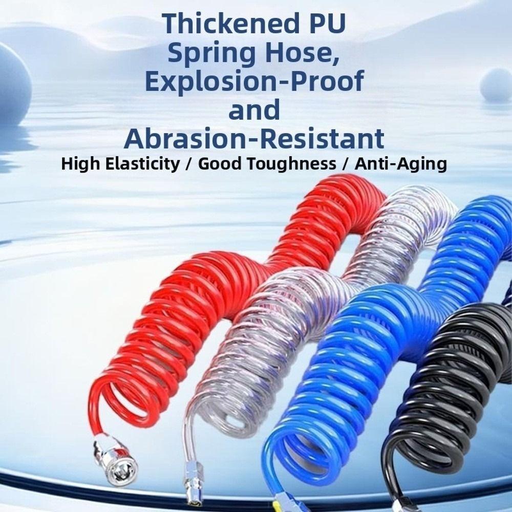 8*5mm PU Recoil Air Hose SP20-PP20 Quick Connect Fittings Pneumatic Spiral Hose Air Compressor