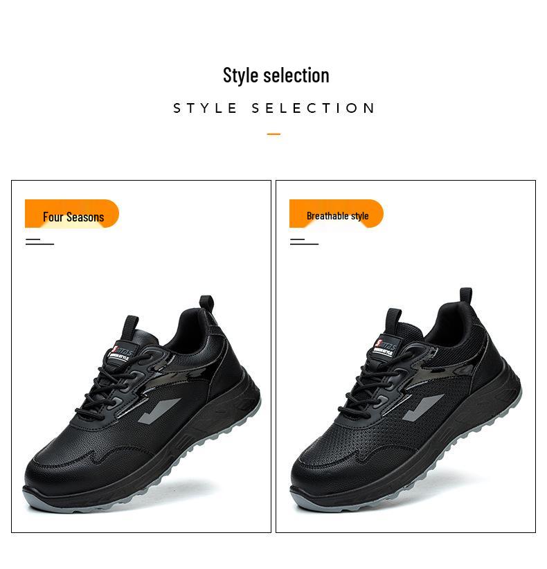Men's Summer Steel Toe Work Shoes – Breathable, Anti-smash, Anti-puncture, Insulated Safety Footwear for Construction.