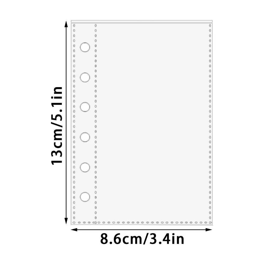 

Standard Binders A7 A7 Binder Pages Clear 6-Ring Card Protector Sleeves Transparent Pages