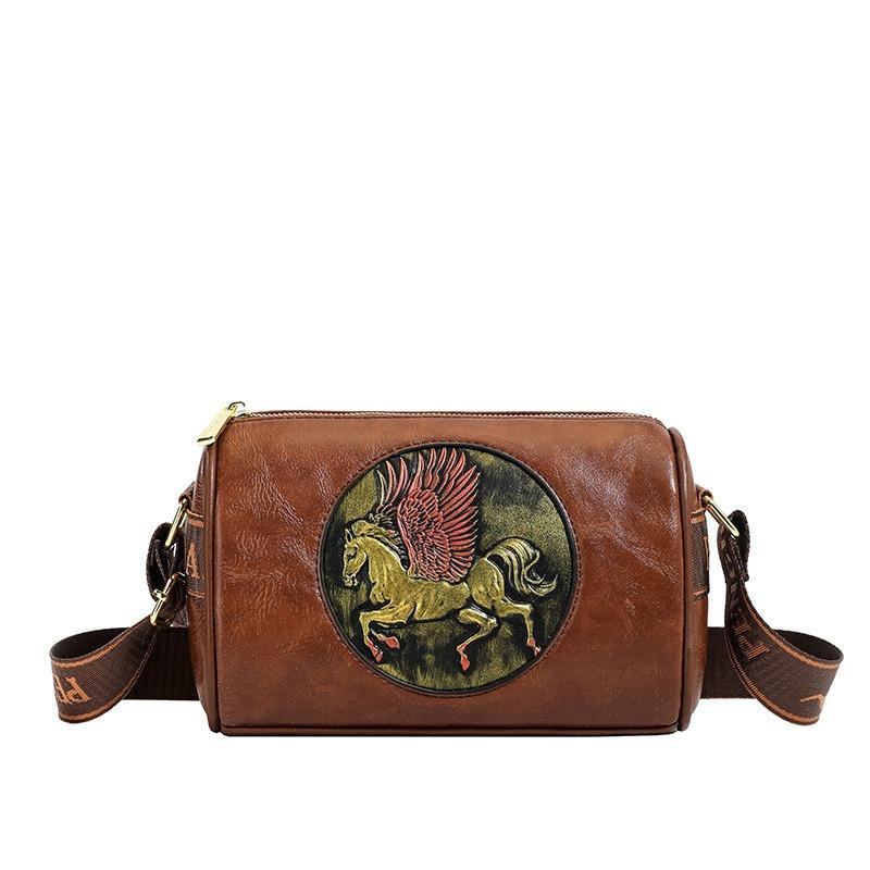 Klasická retro dámska crossbody kabelka s veľkou kapacitou, jednoduchá denná kabelka cez rameno, mäkká kožená jednofarebná, všetko