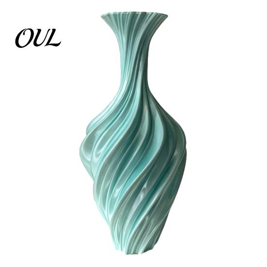 Stilvoller Gartentopf 3D-gedruckte dekorative Vase, verdrehtes Wirbeldesign, minimalistische Tischdekoration, skurrige Hofdekoration, Hydrokultur-Blumenvase