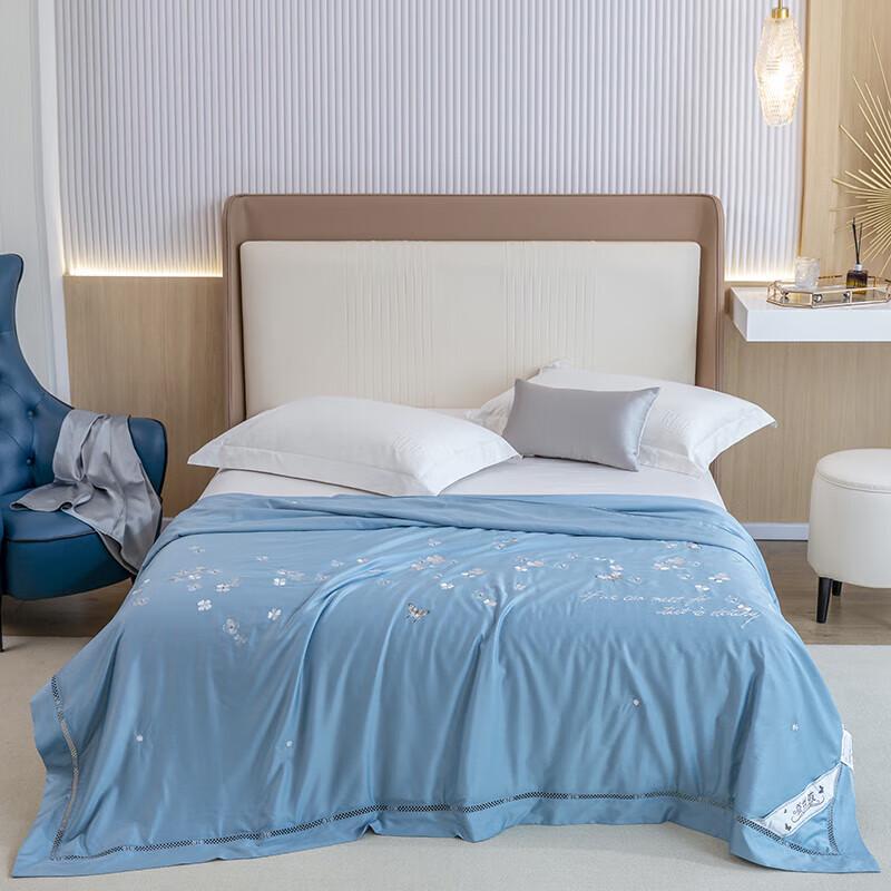 

Louis Kellogg Butterfly Embroidered Tussah Silk Duvet