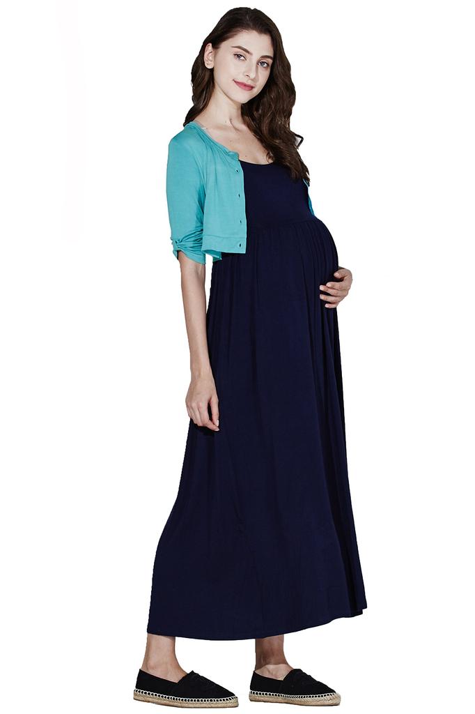 Sweet Mommy Maternity Nursing Clothes One Piece with Nursing Mouth Long Short Cardigan Layered Style Thick Rayon Room Wear Relaxing Wear L Off White