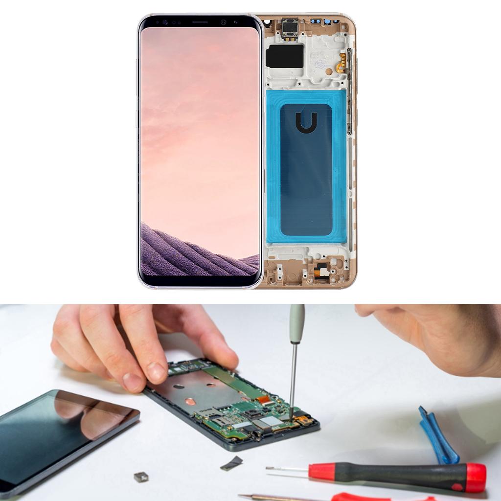 6.2in Phone Screen Replacement for   S8 Plus G955U G955F G955A Phone Touch Display Digitizer Repair Parts with Frame Tools