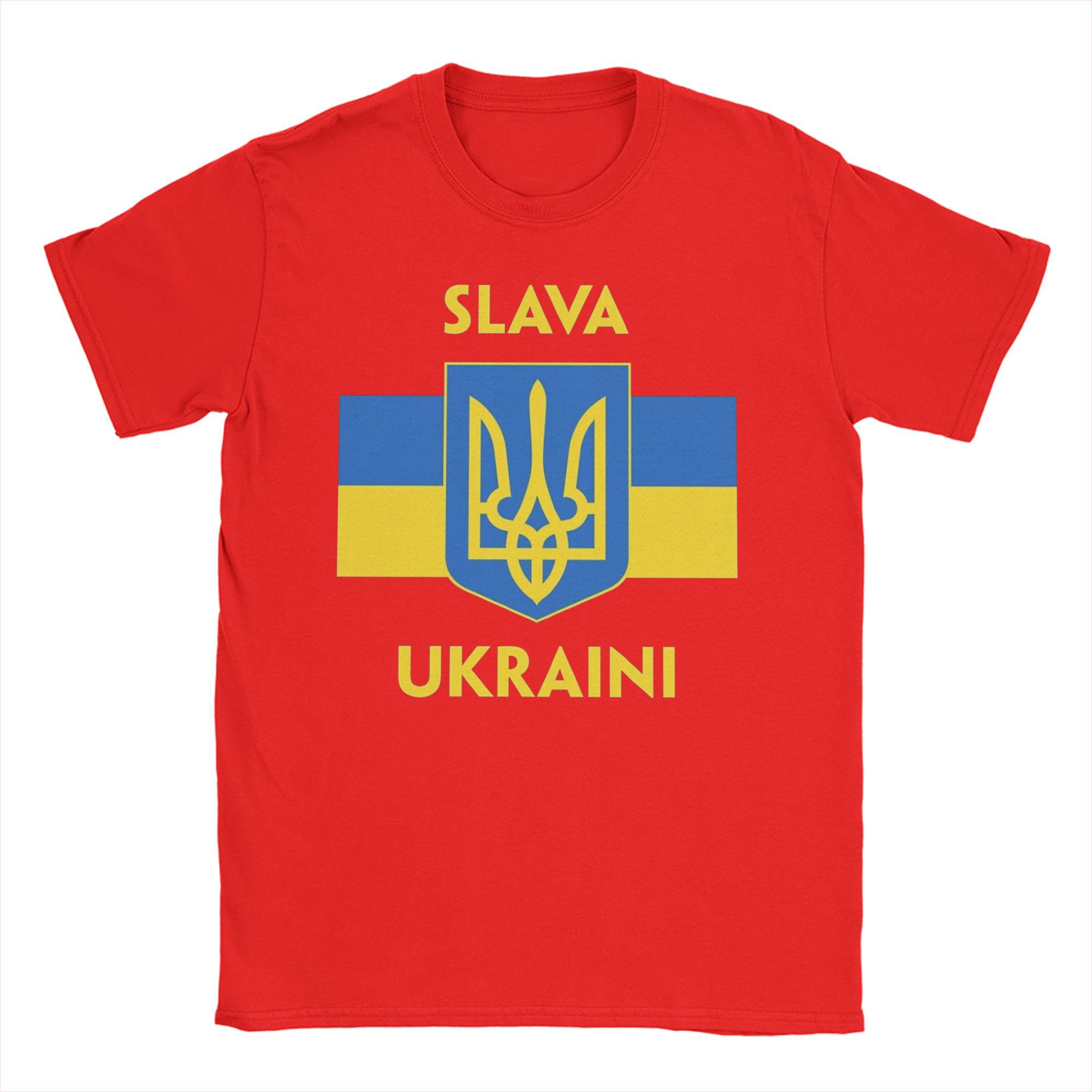 

СЛАВА УКРАЇНІ ТРИЗУБ Чоловічі Жіночі Футболки СЛАВА УКРАЇНІ ПІДТРИМАЙ УКРАЇНУ Футболки для Протестів Футболки 100% Бавовна Оригінальний Одяг S