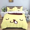 Cartoon Pom Pom Pudding Duvet Cover Queen King Size Bedding Set Adult Boys Girls Bedroom Decoration Children Gift Double 3 Pcs