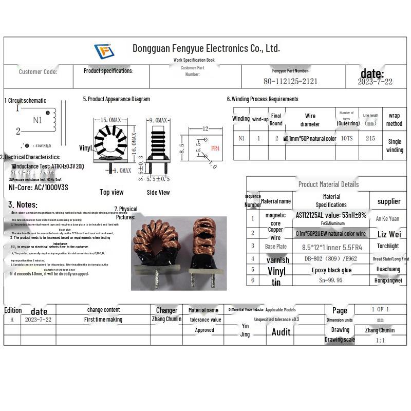 Toroidal Iron-Silicon-Aluminum Common Mode Inductor, T44-125, 50-Strand, 5uH, 40A, Base Plate