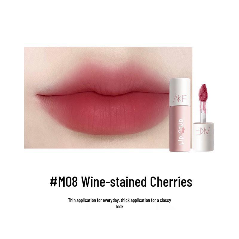 

AKF Velvet Matte Lip Mud: Teeth-Whitening Lip Gloss & Tint for Women, Ideal for Summer & Students.