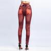 Women's Imitation Jeans Stretchable Slim Denim Pringting Leggings Hips Tights Pencil Pants High Waist Workout Gymwear