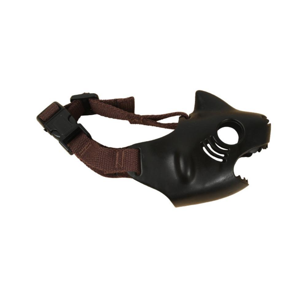 

Adjustable Dog Muzzle Mask Shark Shape Pet Mouth Cover Pet Mask Anti-barking Muzzle Travel S чёрный