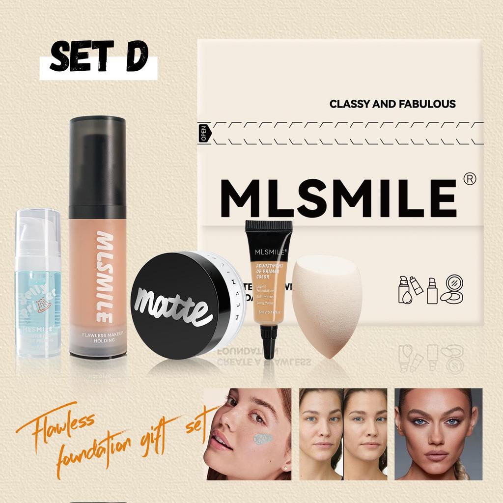 Exclusive 5-Piece Matte Foundation & Loose Powder Beginner Makeup Set