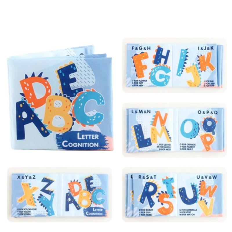 Kinder Lern Alphabet Stoffbuch Reißfest Mit Geräuschpapier 3D Dinosaurier Ozean Stoffbuch