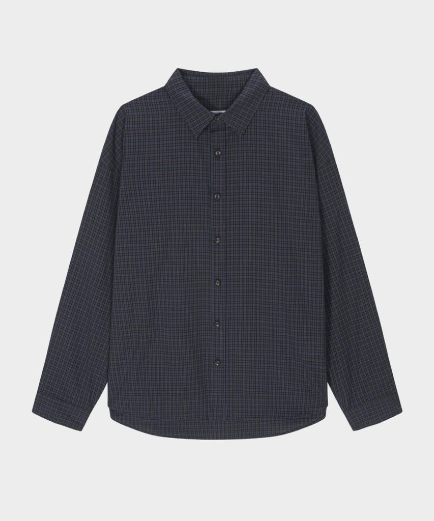 HONO REPORT Oversized Check Shirt_Blue