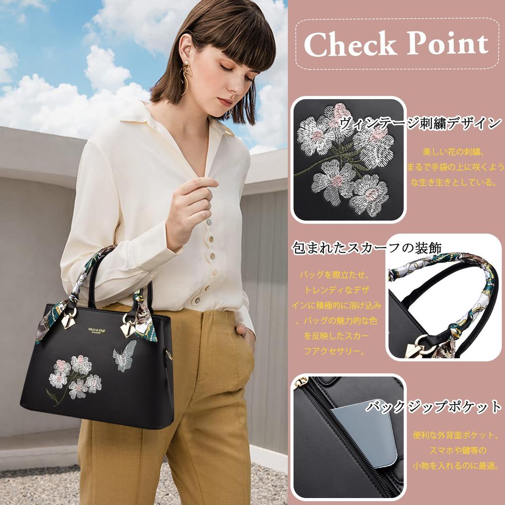 Sling Shoulder Bag with Handbag with Shoulder Crossbody PU Mini NICOLE&DORIS Women's Scarf, Embroidery, Bag, Bag, Leather, Bag, Water-Repellent