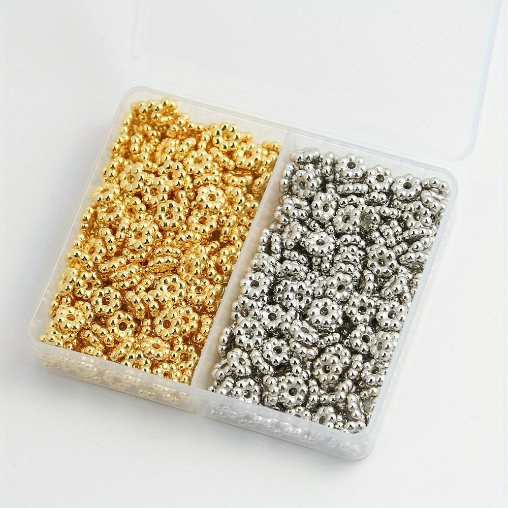 

400Pcs/Box 6MM Snowflake Spacer Loose Beads DIY Set Box for Bracelet Necklace Jewelry Making Accessories 400Pcs