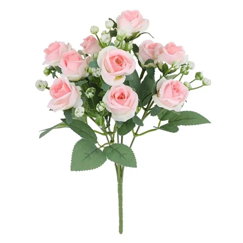 DIY Artificial Rose Bouquet 10 Heads Artificial Camellia Peony Flowers  Home Decor