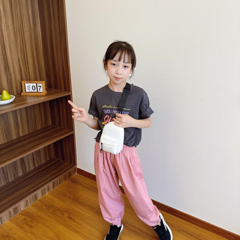 Trendy Minimalist Casual Crossbody Bag For Kids Stylish Nylon Chest Pack